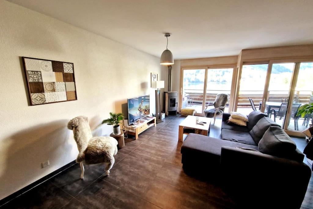 Superbe Appartement Champex-Lac Avec Piscine Et Sauna Ngoại thất bức ảnh